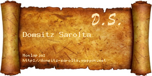 Domsitz Sarolta névjegykártya